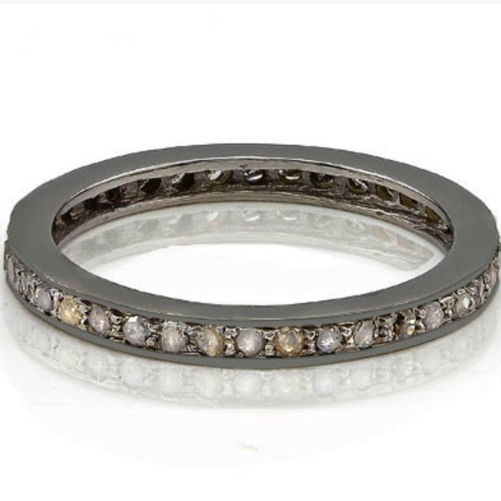 Victorian 14k Black gold diamond